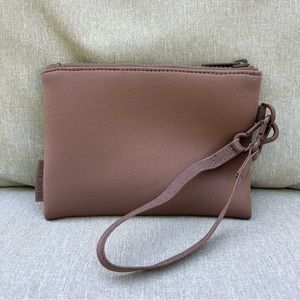 Dagne Dover wristlet clutch small purple like new neoprene wallet
